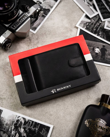 Geschenkset: Herren Geldbörse und Schlüsselanhänger aus Öko-Leder – Rovicky