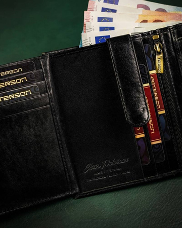 Große Herren Geldbörse aus Leder ohne Verschluss – Peterson