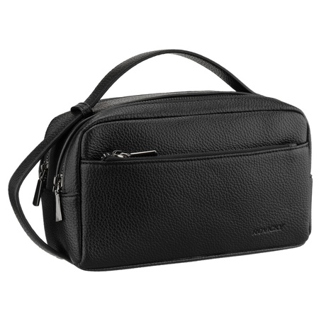 Elegante Herren-Handgelenktasche aus Öko-Leder in Schwarz mit Reißverschluss - Rovicky