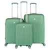 Peterson - Set aus Reisekoffern aus ABS-Kunststoff in Grün