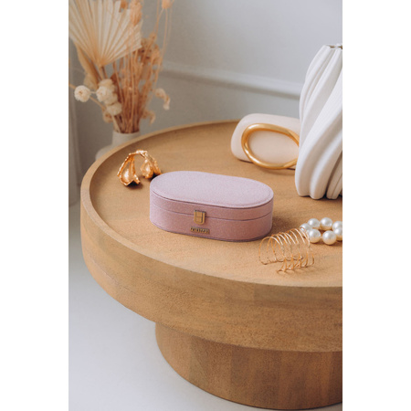 Rosa Schmuckkästchen mit eingebautem Spiegel – Peterson