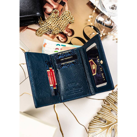 Damen Geldbörse mit RFID-Schutz und Druckknopfverschluss – Peterson