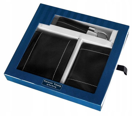 Geschenkset: Leder Geldbörse, Etui und Schlüsselanhänger – 4U Cavaldi