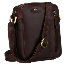 Herren Ledertasche mit Reißverschluss – Peterson