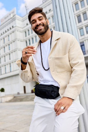 Geräumige, sportliche Hüfttasche für Herren aus Polyester – Rovicky