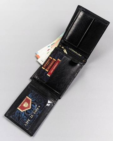 Große Herren Geldbörse aus echtem Leder ohne Verschluss – Peterson