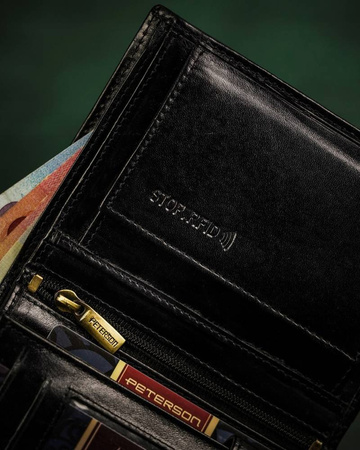 Herren Geldbörse aus Leder ohne äußeren Verschluss – Peterson