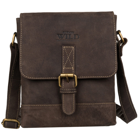 Herren Umhängetasche aus Leder mit verstellbarem Gurt – Always Wild