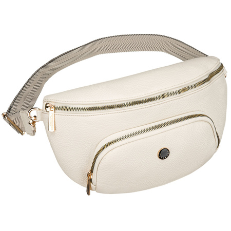 Hellbeige Damen-aus Kunstleder mit Reißverschluss – Peterson