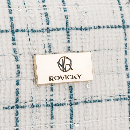 Blaue Damen-Kosmetiktasche aus Synthetikmaterial, ein Fach – Rovicky