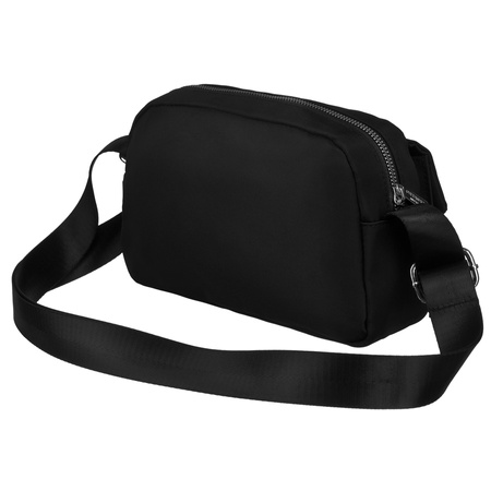 Damen Umhängetasche aus Nylon in Schwarz mit verstellbarem Gurt – Peterson