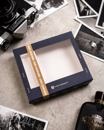 Geschenkset: Herren Geldbörse aus Leder und Schlüsselanhänger – Peterson