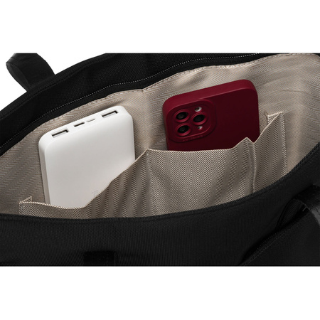 Praktische schwarze Damen Shopper Tasche für die Schulter – Peterson