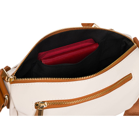 Damentasche aus Nylon in Braun-Beige – Peterson