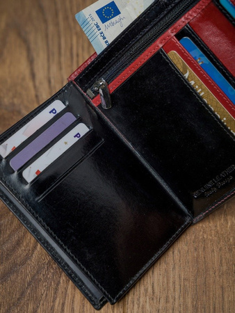 Vertikale Herren Geldbörse aus zweifarbigem Echtleder – Rovicky