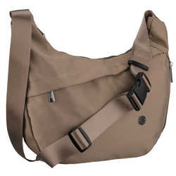 Damen-Handtasche in dunkelbeiger Farbe mit Außentasche - Peterson