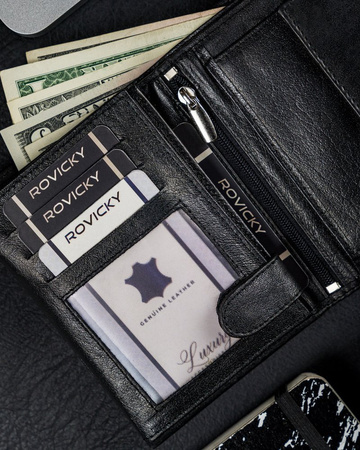 Große Herren Geldbörse Hochformat ohne Verschluss aus Echtleder – Ronaldo