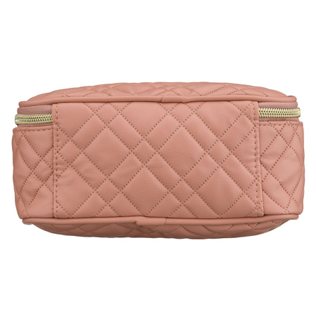 Einräumige, rosa Kosmetiktasche aus Synthetikstoff mit praktischem Griff – Peterson