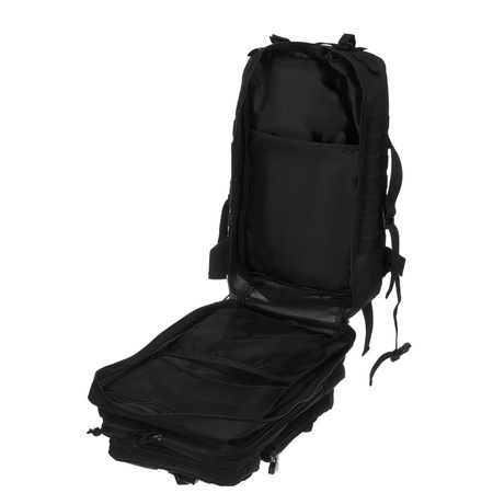 Großer, taktischer Militärrucksack aus Nylon in Schwarz – Peterson