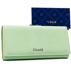 Elegante Damen Geldbörse mit Bügelverschluss und Druckknopf – 4U Cavaldi