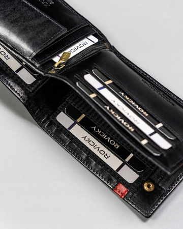 Herren Geldbörse aus Leder mit RFID-System – Rovicky