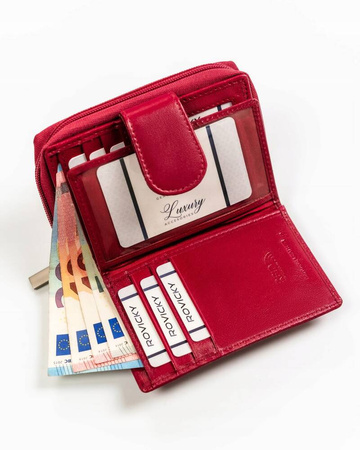 Kleine Damen Geldbörse aus Leder mit Druckknopf – Rovicky