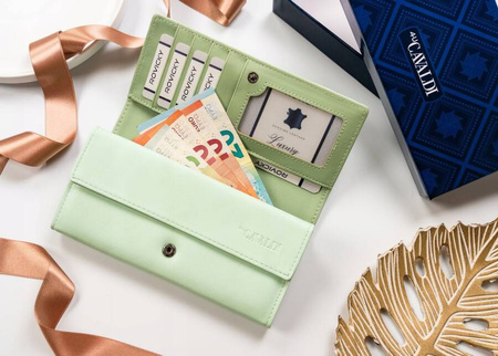 Elegante große Damen Geldbörse aus Öko-Leder – 4U Cavaldi