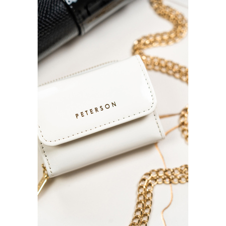Weiße Damen Geldbörse aus Lackleder mit RFID – Peterson