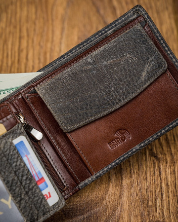 Herren Geldbörse bunt aus Echtleder – Forever Young