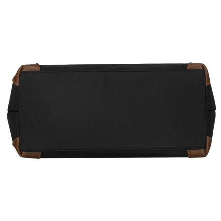 Große, schwarze Damen-Shopper-Tasche mit Griffen und abnehmbarem Gürtel - Peterson