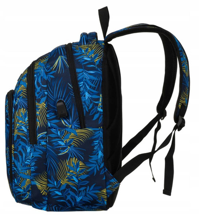 Geräumiger, zweifach unterteilter Rucksack aus Polyester in Dunkelblau – Peterson