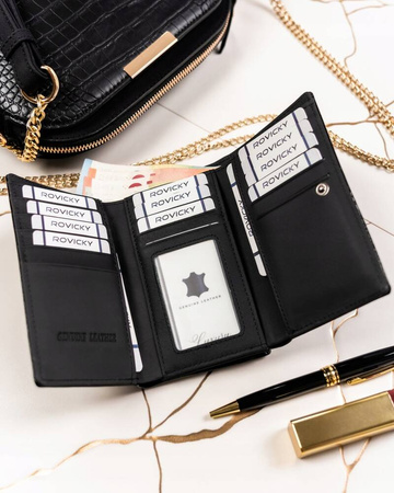 Elegante Damen Geldbörse aus Echt- und Öko-Leder – 4U Cavaldi