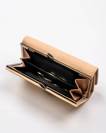 Damen-Geldbörse aus Öko-Leder mit Druckknopf- und Bügelverschluss – 4U Cavaldi