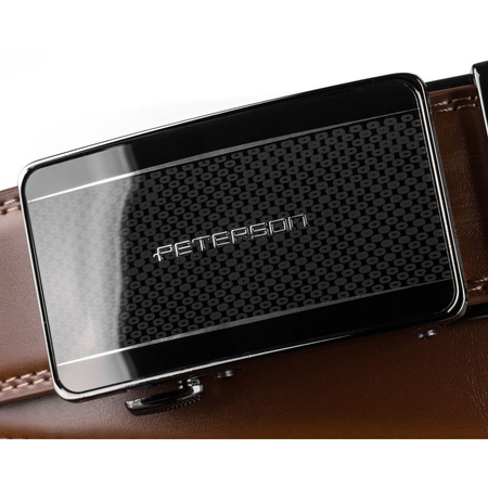 Peterson Herren-Gürtel aus Leder mit automatischer Schnalle in Braun