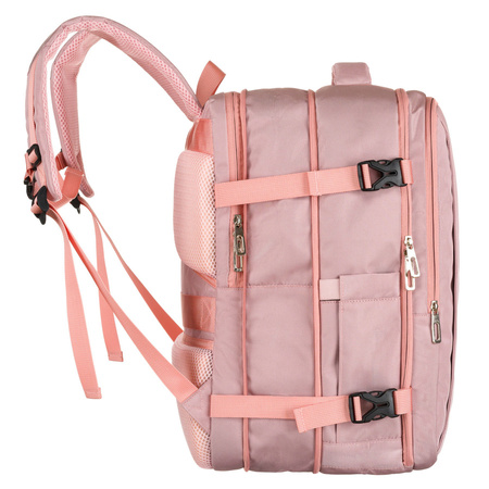 Rucksack mit Laptopfach aus pinkfarbener Cordura mit verstellbaren Trägern – Peterson