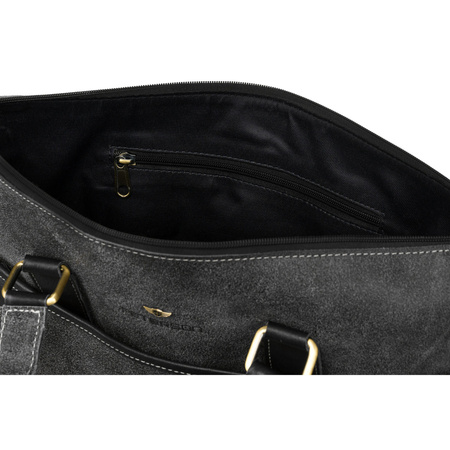 Schwarze Herren Aktentasche aus Leder mit Laptopfach – Peterson