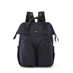 Großer, dunkelblauer Damen Rucksack aus Polyester – Himawari