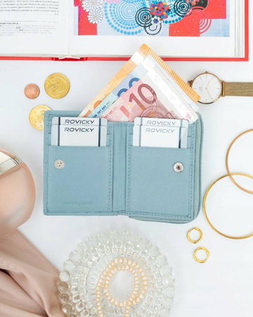 Damen Geldbörse hochformat aus echtem Leder – Rovicky