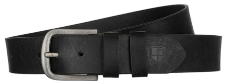 Herren Ledergürtel mit silberfarbener klassischer Schnalle – Peterson