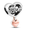 Silberner Charm Herz mit Anhängern für Modulararmband – Peterson