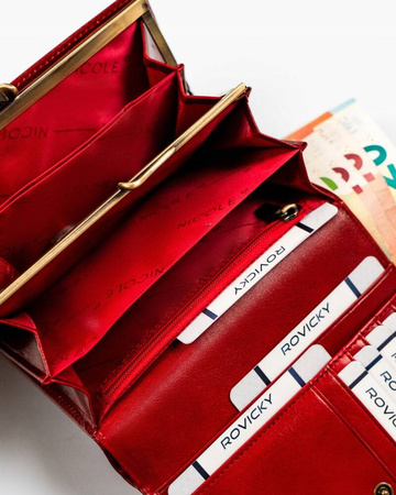 Große, geräumige Damen Geldbörse aus echtem Leder – Nicole