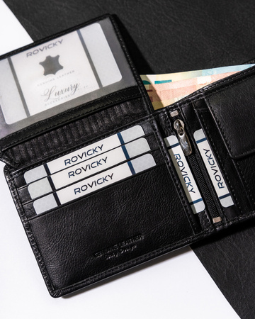 Elegante Herren Geldbörse aus Echtleder – Rovicky