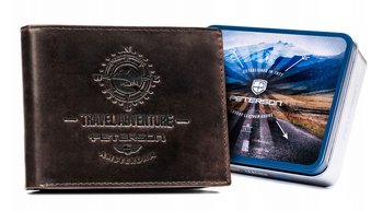 Herren Geldbörse aus Leder mit Zierprägung – Peterson