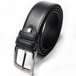 Breiter glatter Herren Ledergürtel – Klassisch