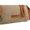 Städtische Umhängetasche aus Nylon und Öko-Leder in Khaki und Braun – Peterson