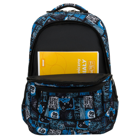 Peterson Schulrucksack für Jugendliche aus Polyester mit Gaming-Muster