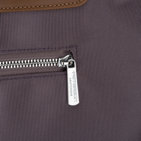 Große Damen-Shopper-Tasche in Grau, ein Hauptfach, mit Henkeln und abnehmbarem Gürtel - Peterson