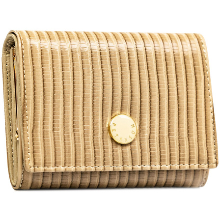 Beige, geräumige Damen-Geldbörse aus Natur- und Öko-Leder mit RFID-System – Peterson