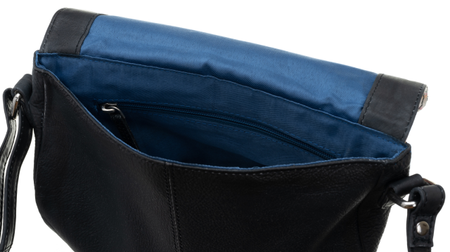 Handbemalte Damen Tasche aus Leder im Folk-Stil