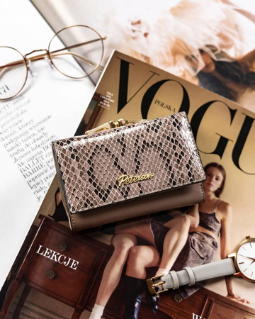 Damen Geldbörse aus Leder mit Schlangenmuster – Peterson